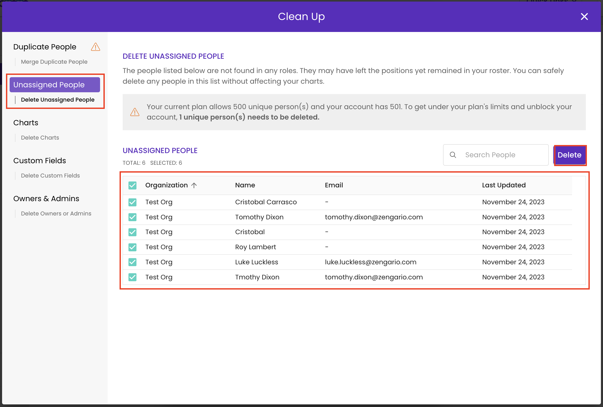 How do I clean up my talent pool (Roster)? Organimi Help Center