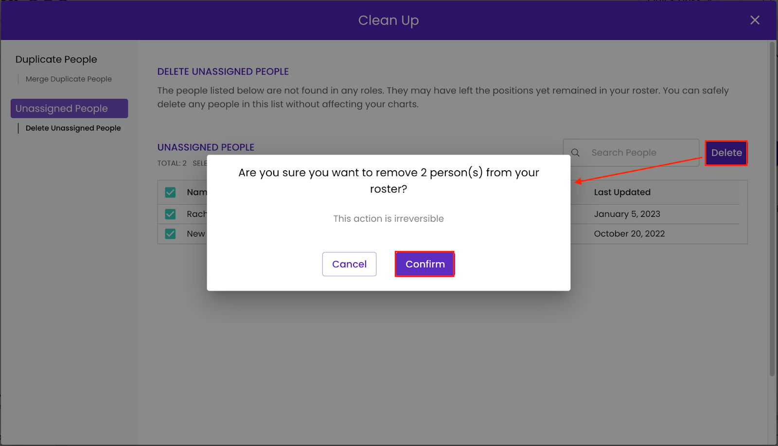 How do I clean up my talent pool (Roster)? – Organimi Help Center